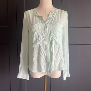 Anthropologie Maeve Mint blouse 0